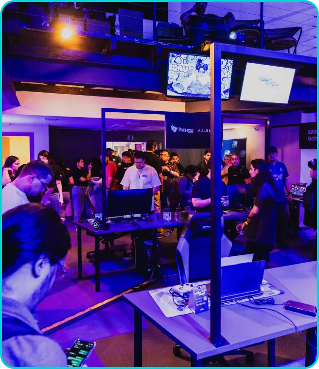Guests participating in an INtoEX interactive event